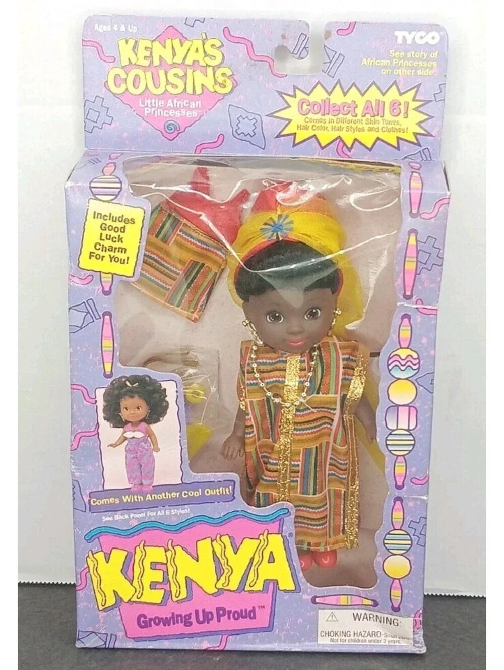 Vtg Tyco Kenya's Cousins Little Princess Baby Doll Sealed 1639-6 *READ*